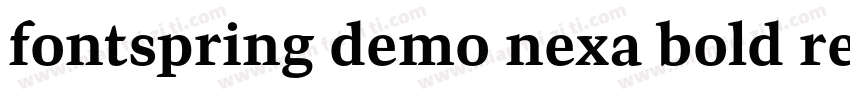 fontspring demo nexa bold regular字体转换